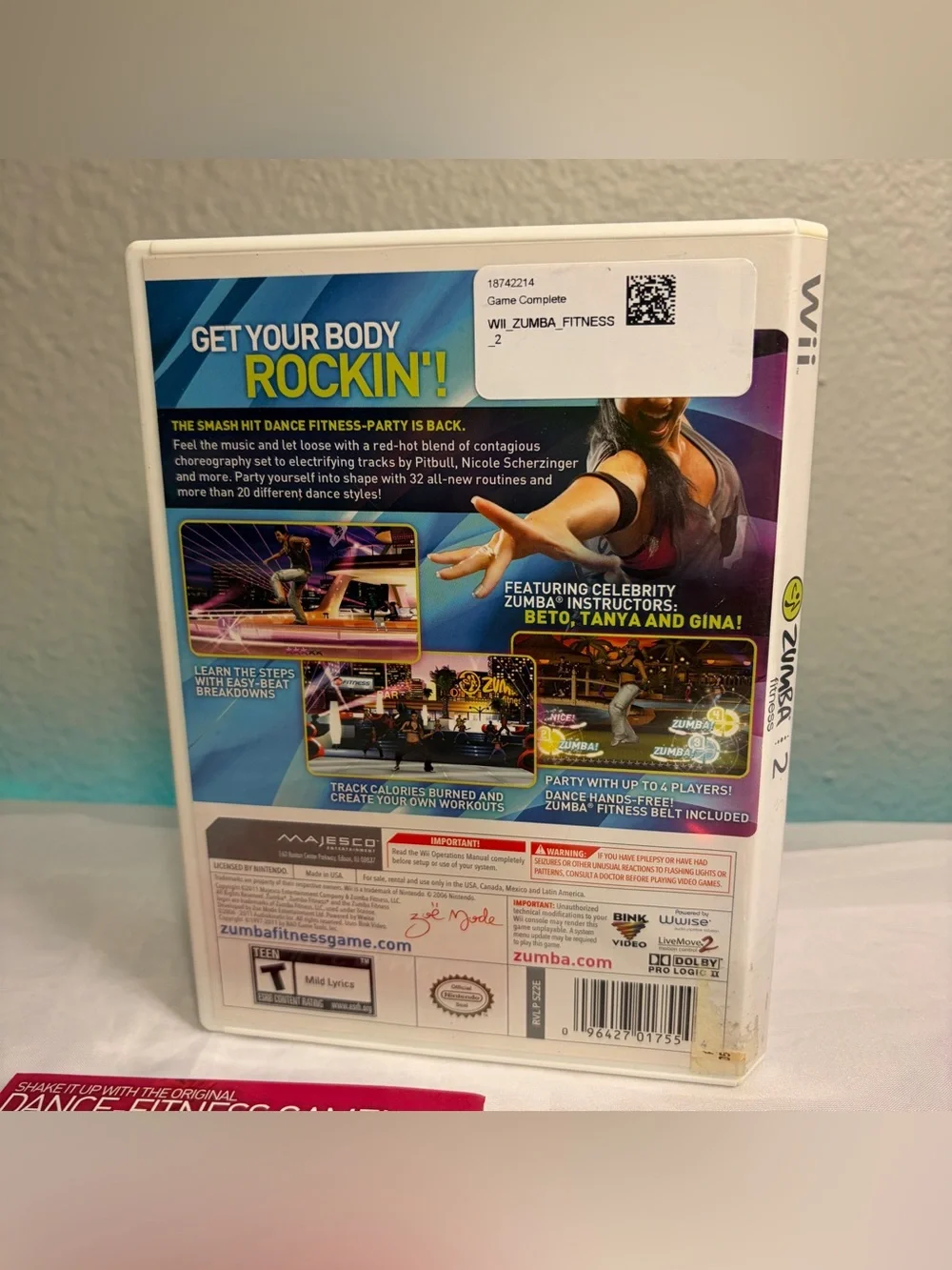 Zumba Fitness 2 (Nintendo Wii, 2011) Complete Clean CIB Tested & Works Videogame